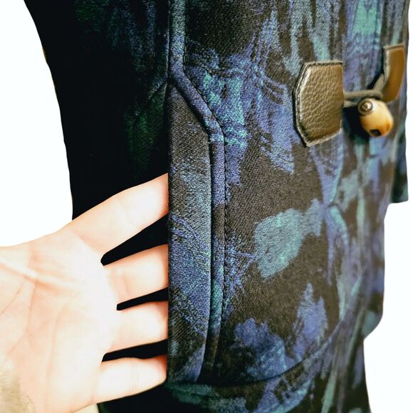 RARE Proenza Schouler Digital Print Jacquard Toggle Duffle Coat $2650 Sz 4 - Picture 5 of 10